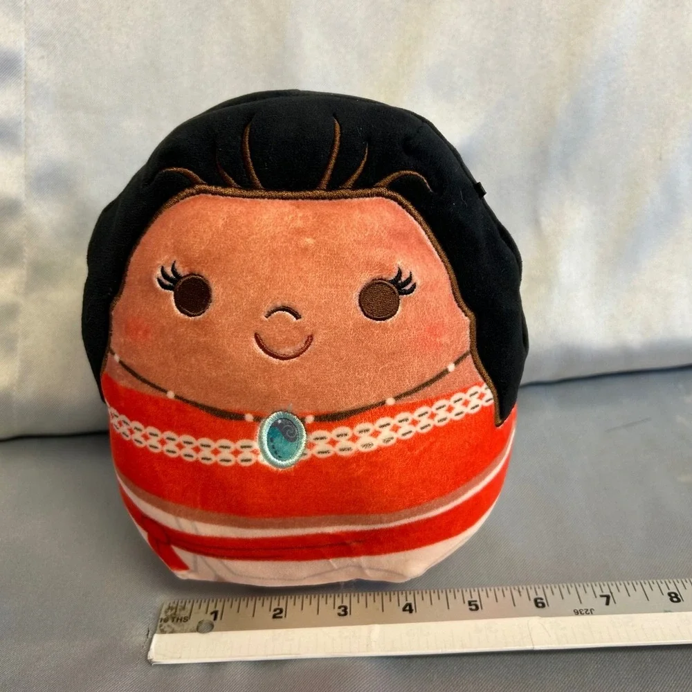 Disney Moana Squishmallow 8 Inch Kellytoy Plush Stuffed Animal Toy Orange Black
